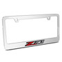 Chevrolet Z71 in 3D on Mirror Chrome Metal License Plate Frame