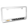 Chevrolet Traverse in 3D on Mirror Chrome Metal License Plate Frame