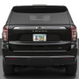 Chevrolet Tahoe in 3D on Mirror Chrome Metal License Plate Frame