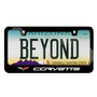 Chevrolet Corvette C6 Black Metal License Plate Frame