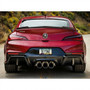 Acura Integra Black Carbon Fiber Texture ABS Plastic Open Corners License Plate Frame