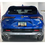 Acura ADX Black Carbon Fiber Texture ABS Plastic Open Corners License Plate Frame