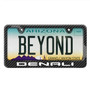 GMC Denali Black Carbon Fiber Look ABS Plastic License Plate Frame