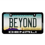GMC Denali UV LED Printed on Black Metal License Plate Frame