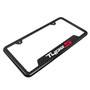 Acura Type-S Black Carbon Fiber Texture ABS Plastic Open Corners License Plate Frame