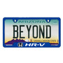Honda HR-V Blue Carbon Fiber Texture ABS Plastic Open Corners License Plate Frame