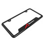 Acura A-Spec Black Carbon Fiber Texture ABS Plastic Open Corners License Plate Frame