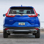 Honda CR-V Blue Carbon Fiber Texture ABS Plastic Open Corners License Plate Frame