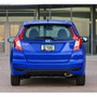 Honda Fit Blue Carbon Fiber Texture ABS Plastic Open Corners License Plate Frame
