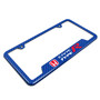 Honda Red Logo Civic Type-R Blue Carbon Fiber Texture ABS Plastic Open Corners License Plate Frame