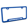 Jeep Wrangler Blue Carbon Fiber Texture ABS Plastic 50 States License Plate Frame