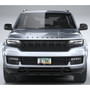 Jeep Grill Black Carbon Fiber Texture ABS Plastic 50 States License Plate Frame
