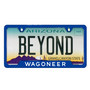 Jeep Wagoneer Blue Carbon Fiber Texture ABS Plastic 50 States License Plate Frame