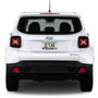 Jeep Renegade UV-LED Printed on Black Dome Chrome Stainless Steel License Plate Frame