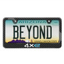 Jeep 4xe Black Carbon Fiber Look ABS Plastic License Plate Frame