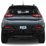 Jeep Cherokee Blue Carbon Fiber Texture ABS Plastic 50 States License Plate Frame