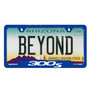 Chrysler 300S Blue Carbon Fiber Texture ABS Plastic 50 States License Plate Frame