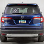 Honda Pilot Blue Carbon Fiber Texture ABS Plastic Open Corners License Plate Frame