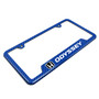 Honda Odyssey Blue Carbon Fiber Texture ABS Plastic Open Corners License Plate Frame