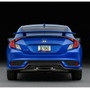 Honda Civic Type-R Blue Carbon Fiber Texture ABS Plastic Open Corners License Plate Frame
