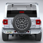 Jeep 4xe in 3D on Mirror Chrome Metal License Plate Frame