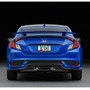 Honda Red Logo Civic Si Blue Carbon Fiber Texture ABS Plastic Open Corners License Plate Frame