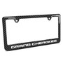 Jeep Grand Cherokee Black Carbon Fiber Look ABS Plastic License Plate Frame