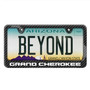Jeep Grand Cherokee Black Carbon Fiber Look ABS Plastic License Plate Frame