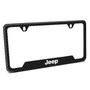 Jeep Black Carbon Fiber Texture ABS Plastic 50 States License Plate Frame