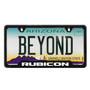Jeep Rubicon Wrangler Black Carbon Fiber Texture ABS Plastic 50 States License Plate Frame