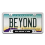 Jeep Rubicon Wrangler UV-LED Printed on Black Dome Chrome Stainless Steel License Plate Frame