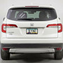 Honda Pilot Black Carbon Fiber Texture ABS Plastic Open Corners License Plate Frame