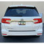 Honda Odyssey Black Carbon Fiber Texture ABS Plastic Open Corners License Plate Frame