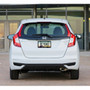 Honda Fit Black Carbon Fiber Texture ABS Plastic Open Corners License Plate Frame