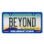 Jeep Rubicon Wrangler Blue Carbon Fiber Texture ABS Plastic 50 States License Plate Frame