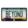 Jeep Willys Star Logo Black Carbon Fiber Texture ABS Plastic 50 States License Plate Frame