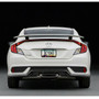 Honda Red Logo Civic Type-R Black Carbon Fiber Texture ABS Plastic Open Corners License Plate Frame