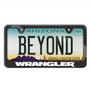 Jeep Wrangler Black Carbon Fiber Look ABS Plastic License Plate Frame
