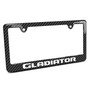 Jeep Gladiator Black Carbon Fiber Look ABS Plastic License Plate Frame