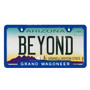 Jeep Grand Wagoneer Blue Carbon Fiber Texture ABS Plastic 50 States License Plate Frame