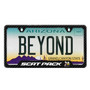 Dodge Scat-Pack Full Color Black Carbon Fiber Texture ABS Plastic 50 States License Plate Frame