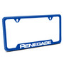 Jeep Renegade Blue Carbon Fiber Texture ABS Plastic 50 States License Plate Frame