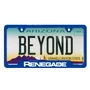 Jeep Renegade Blue Carbon Fiber Texture ABS Plastic 50 States License Plate Frame