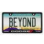 Dodge Black Carbon Fiber Texture ABS Plastic 50 States License Plate Frame