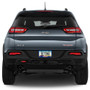 Jeep Trailhawk Blue Carbon Fiber Texture ABS Plastic 50 States License Plate Frame