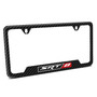 Dodge SRT-8 Logo Black Carbon Fiber Texture ABS Plastic 50 States License Plate Frame