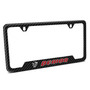 Dodge Demon in Red UV-LED Printed on Carbon Fiber Texture Black ABS Plastic 50 States License Plate Frame