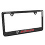 Dodge Demon in Red UV-LED Printed on Carbon Fiber Look Black ABS Plastic License Plate Frame