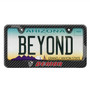 Dodge Demon in Red UV-LED Printed on Carbon Fiber Look Black ABS Plastic License Plate Frame