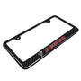 Dodge Demon in Red UV-LED Printed on Carbon Fiber Look Black ABS Plastic License Plate Frame